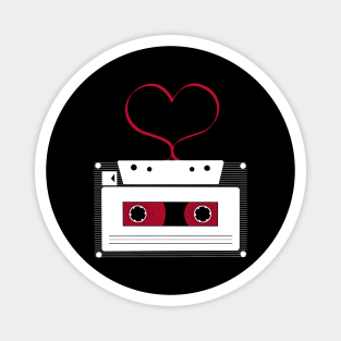 Cassette With Heart Love Magnet